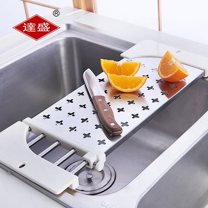 Buy online white sink top side draining stainless steel dish drainer for sale