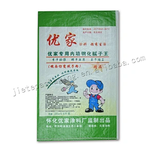 Moisture proof white pp woven tile adhesive bag,ldpe plastic self adhesive bag