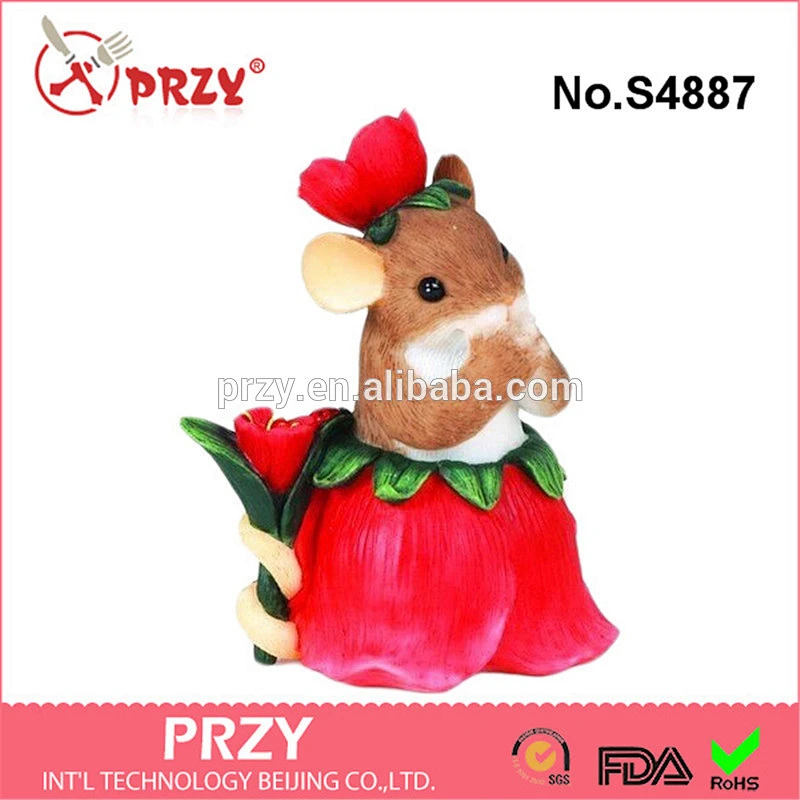 S4887 Beautiful Mouse Mold 3d Mice Girl Silicone Mold Mouse Girl in Skirt Mold