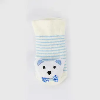Oem Custom 3d cartoon pattern newborn cotton ankle socks non slip infant rubber sole toddler Socks baby cute kids