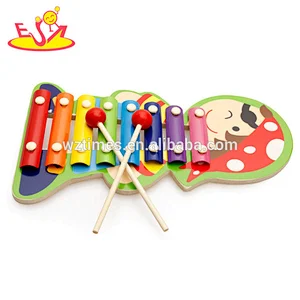 Wholesale mini kids percussion musical instrument wooden toy xylophone with 8 tone W07C063