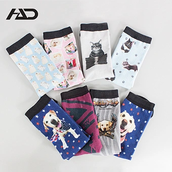 custom 3D logo digital printed photo print socks printing