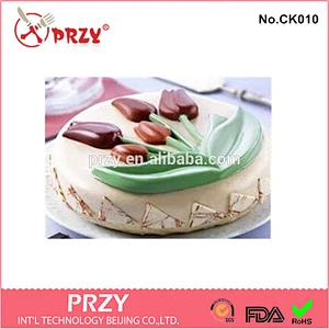 CK010 PRZY decorative tulip shaped silicone bakeware