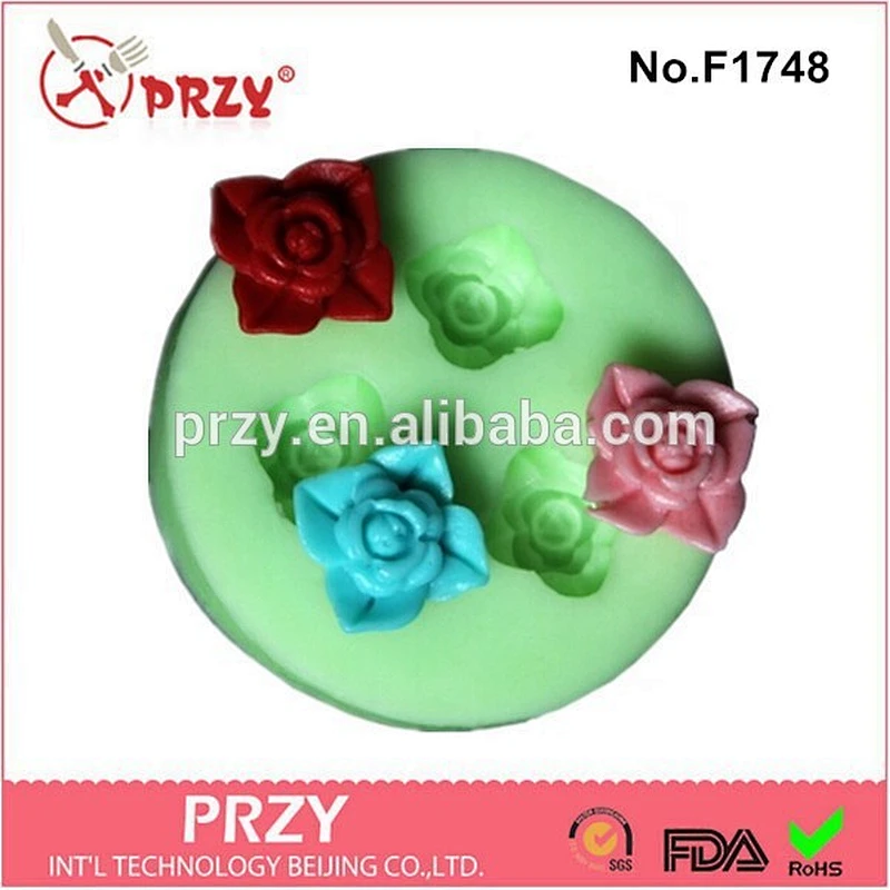 2015 hotsale mini flower gum paste silicone fondant mold