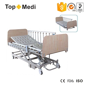 Central Control Locking Castors Single Bed Size Linak Rolling 3 Functions Electric Hospital Bed