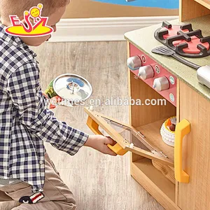 Kinder des neuen Entwurfs, die Spielwaren Holzspielzeugküche für Verkauf W10C328 kochen