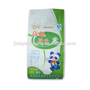 Recyclable pp woven bag with printing and lamination for packing rice, flour, corn, grain 25kg