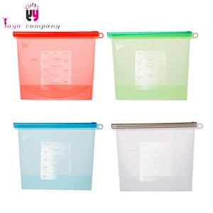 Refrigerated Cooler Reusable Silicone Food Bag, Preservation Storage Container Airtight Seal Cooking Bag