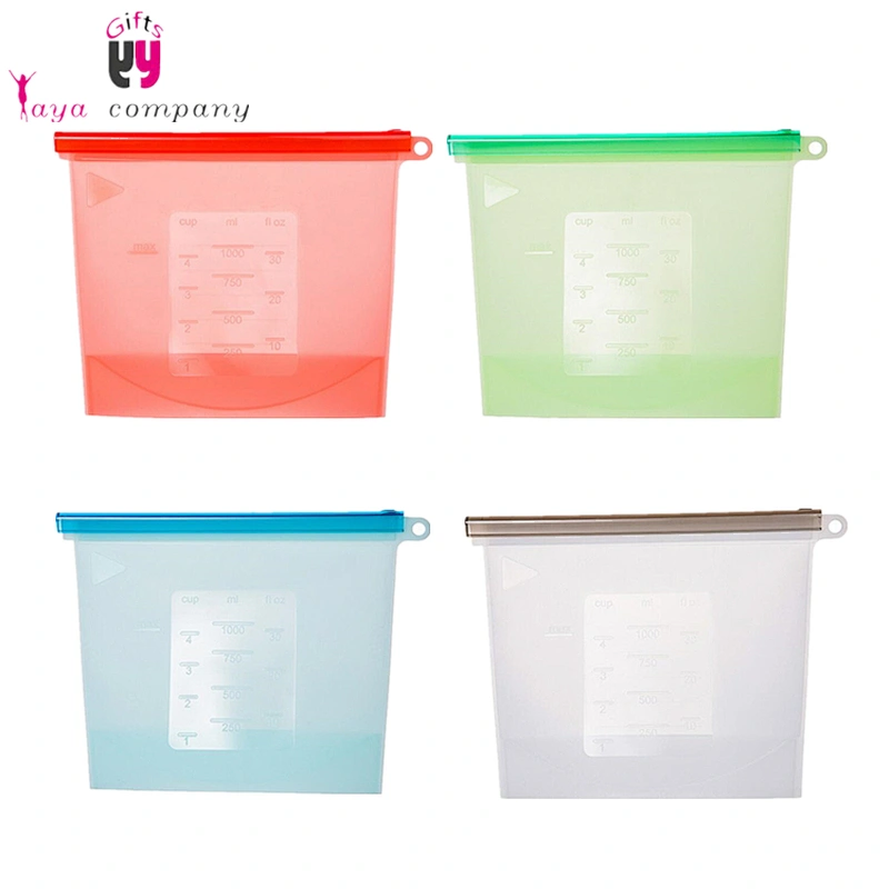 Refrigerated Cooler Reusable Silicone Food Bag, Preservation Storage Container Airtight Seal Cooking Bag