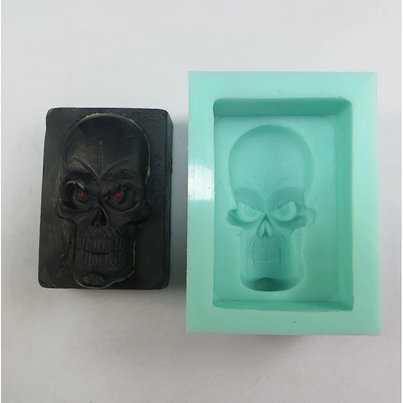 QT0010 Halloween Monster head Silicone Soap Mold PRZY
