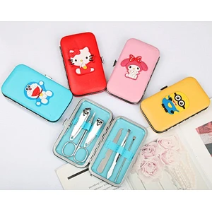 Professional Pedicure Set 6pcs Nail Clippers Cleaner Cuticle Grooming Kit Manicure Set With Case