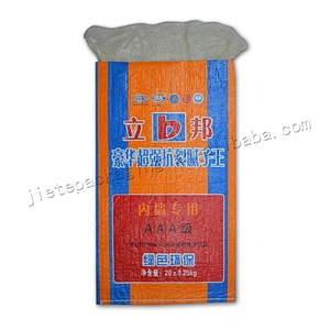 High quality pp woven cement packaging bags sack with lining 20kg 50kg for interior wall putty powder