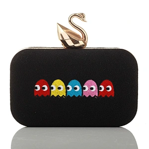 Customized Style embroidered thumb heads women evening bag