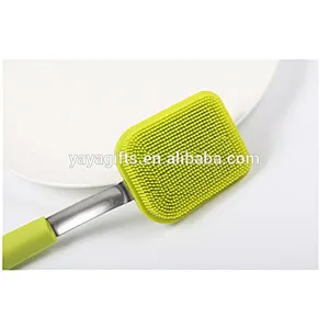 Multipurpose Antibacterial silicone scrubber with handle for Dishwashing