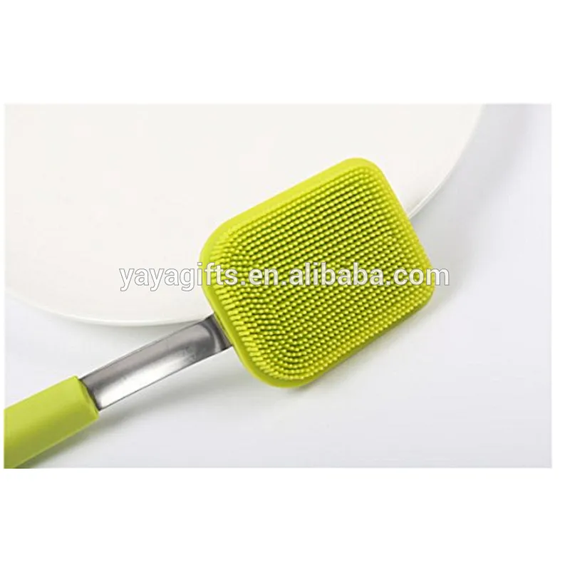 Multipurpose Antibacterial silicone scrubber with handle for Dishwashing