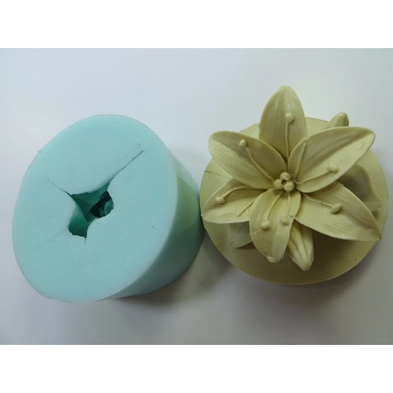 HC0021 3d Lily flowers candle soap Bouquet Flower silicone mold for wedding moulds