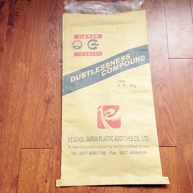 Moistureproof mildew 25kg kraft paper laminated plastic cement bag for dry mortar,tile adhesive,wall putty,gypsum powder