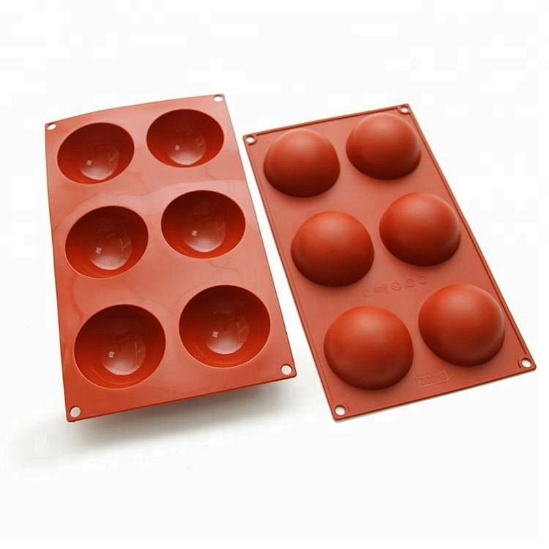 Semicircle 6cavities Cake baking mold Ice molds silicone Pudding Mould