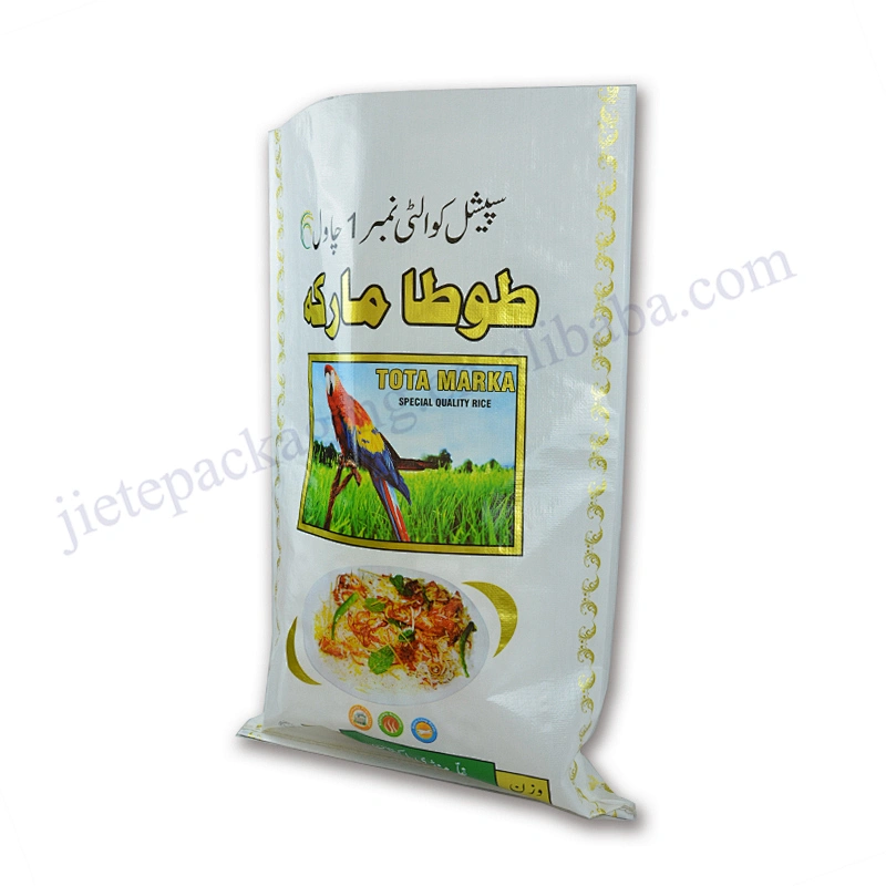 Factory sale 100% virgin polypropylene bopp laminated rice packing bag 25kg