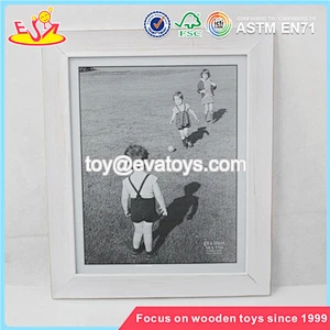 Wholesale new design simple square style wooden kids photo frame W09A033