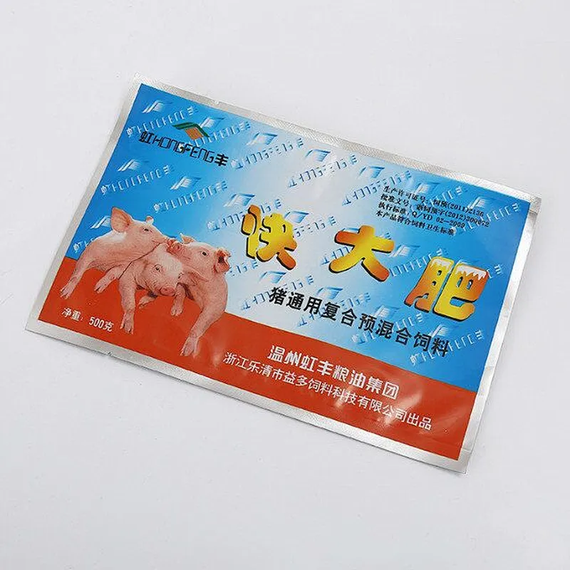 Accept customized PE bags for fish feed and pig feed packaging
