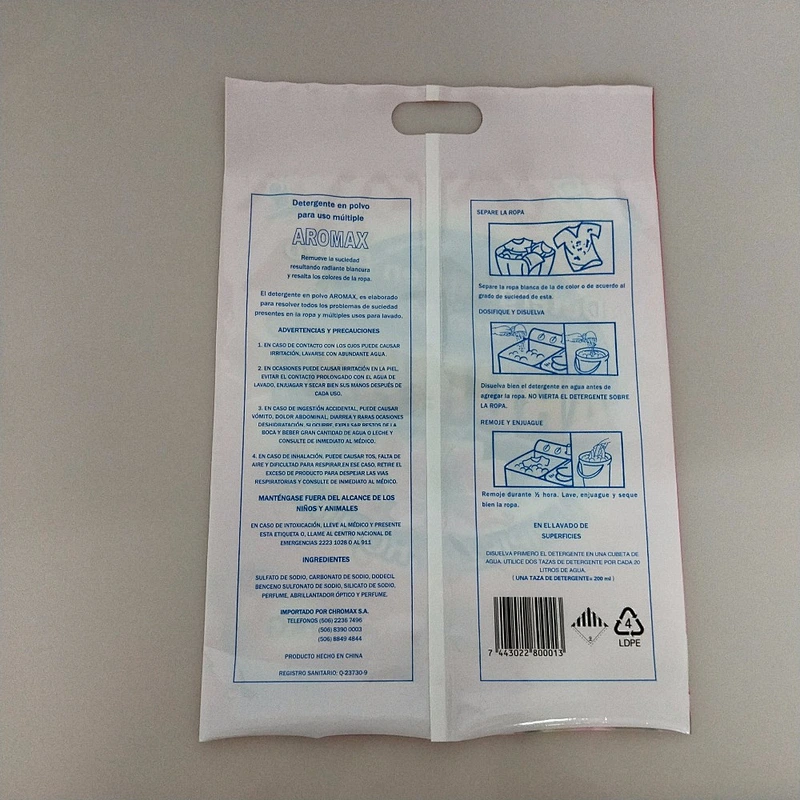 Color printing pe5kg laundry detergent bag wholesale