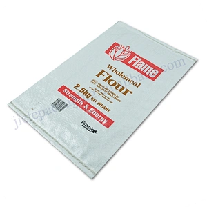 Moisture proof 5kg laminated white PP woven flour packaging bag agricultural use