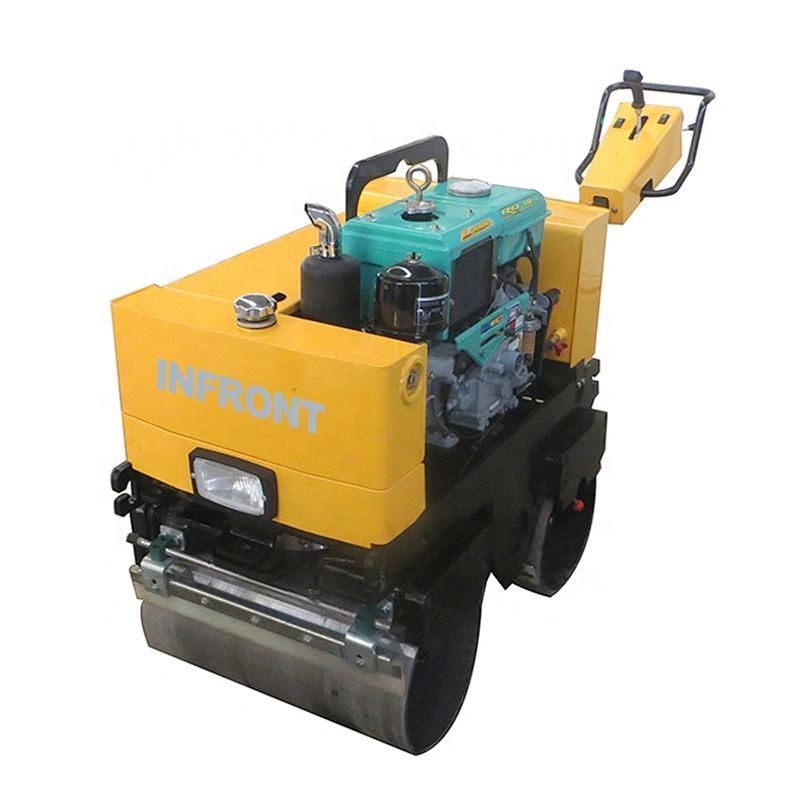 Hydraulic Walk Behind Double Drum Vibratory Road Roller YFR-800