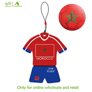 MOROCCO World Cup ball clothing shape, car fragrance paper, novelty design gift in stock