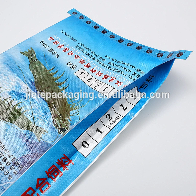 customized laminated pp woven bag with liner for animal feed, prawn feed