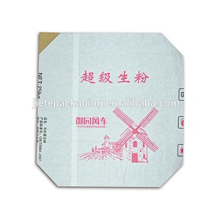 kraft paper bag for flour, potato starch packing with valve port