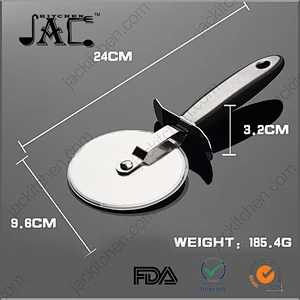 Sharp Stainless Steel Pizza Cutter and Wheel