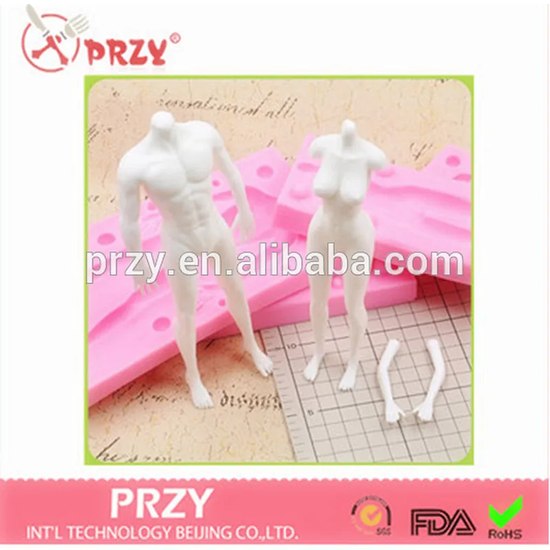 PRZY New design body mold silicone mold male and female full-body mold DIY