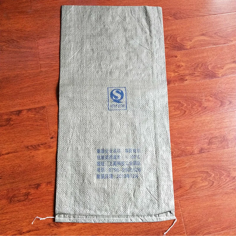 50kg gray pp woven cement bag for packing interior wall puttuy,sand,building garbage