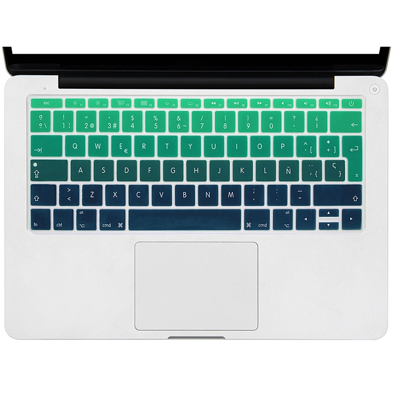 Spanish Custom Silicone Rainbow Keyboard Protector custom silicone keyboard cover For Macbook Retina 12 Keyboard Skin