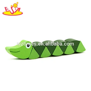 2018 wholesale children wooden caterpillar toy cheap baby wooden caterpillar toy interesting kids wooden caterpillar toy W14I032