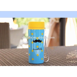 2017 new style double wall plastic thermoes mug for travel mugs
