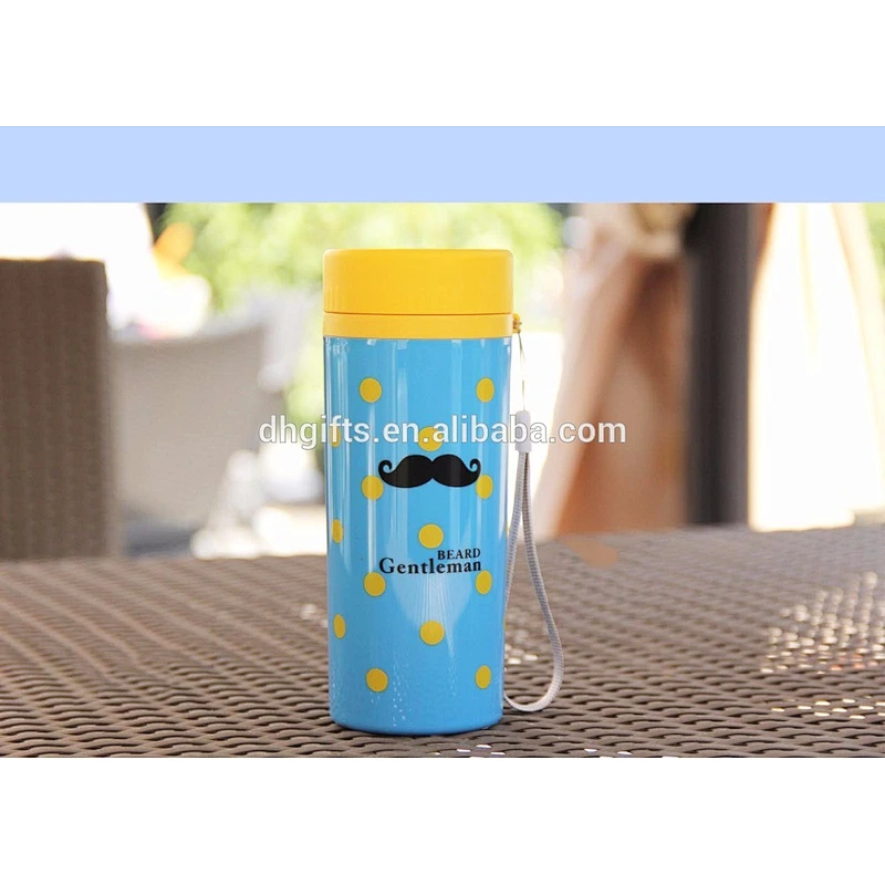 2017 new style double wall plastic thermoes mug for travel mugs