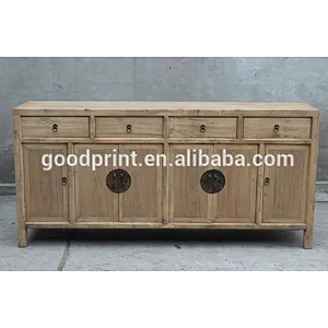 Chinese Antique Furniture Painted Console in Blue Chinese-Style Cupboard Console Sideboard