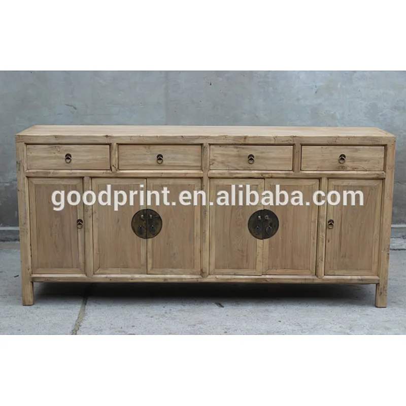 Chinese Antique Furniture Painted Console in Blue Chinese-Style Cupboard Console Sideboard