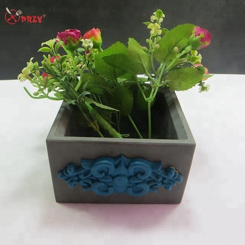 HP0009 Fondant decorative Cement flower pot Mould silicone Concrete planter Molds