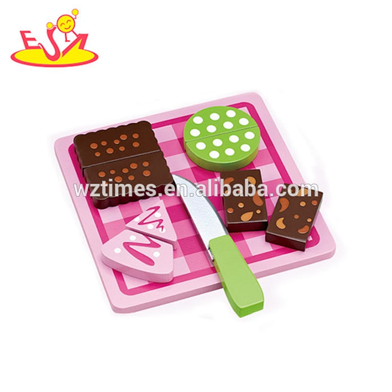 Wholesale best selling wooden cutting food toy high quality kids wooden cutting food toy W10B060