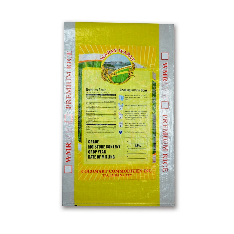 25kg bopp laminated transparent plastic pp woven rice bag wholesale