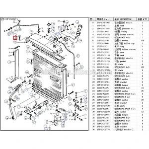 SHANTUI bulldozer parts bolt 01011-51835 D155A-1 175-03-32650 collar 195-03-11570 shim water tank seal gasket 195-03-11340