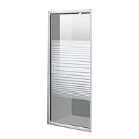 Low Price Shower Screen Glass With Pattern Shower Glass Door