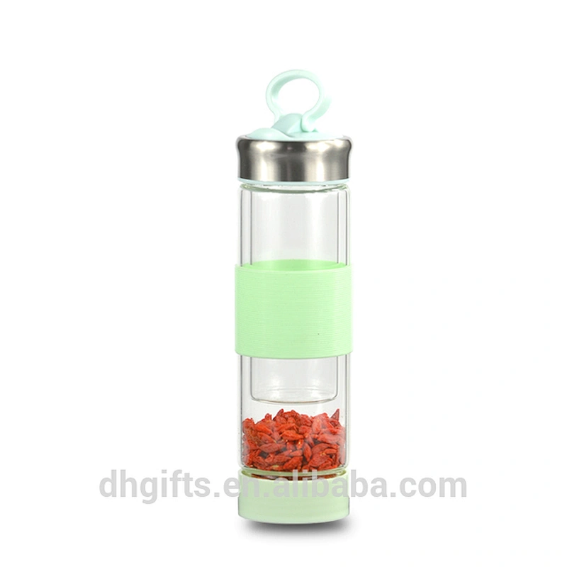 2018 New Eco-Friendly Glass Cup Glass Water Bottle with Cover for Outdoor Sports and Home and Travel