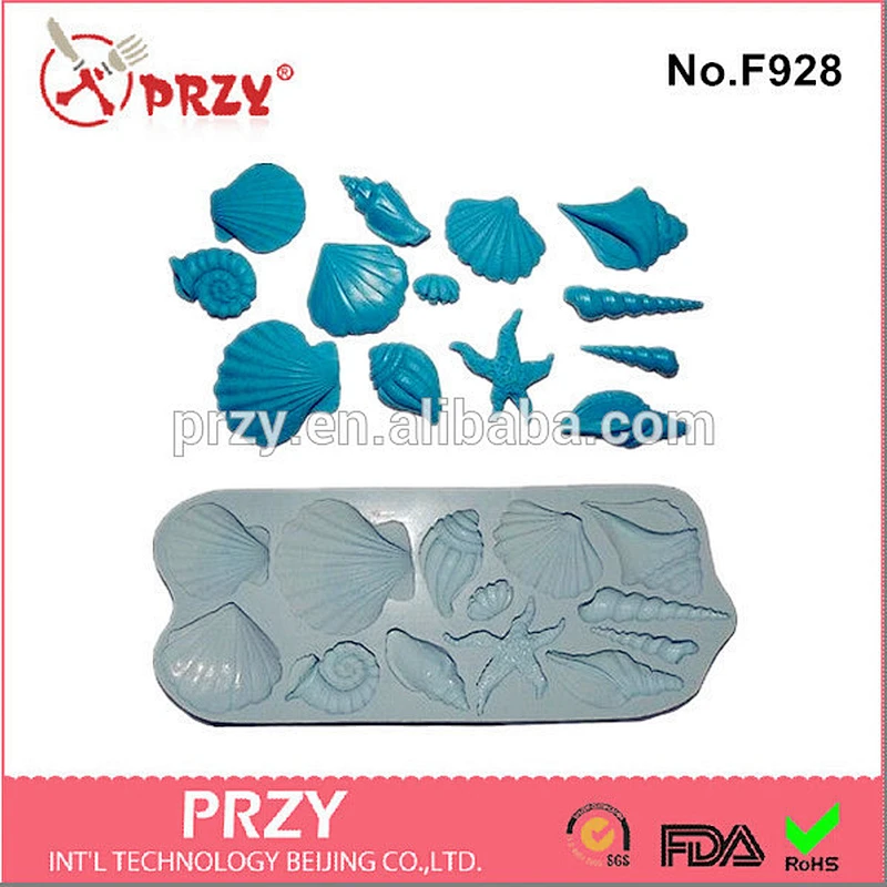 decorating fondant Ocean Shell silicone cake mold