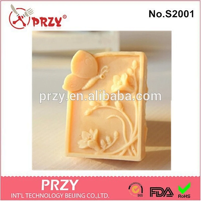 Handmade butterfly silicone mold for soap , silicone soap loaf molds