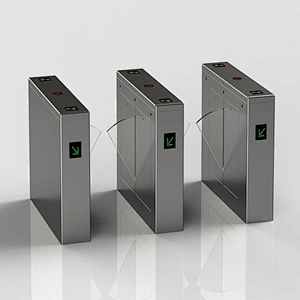 High Security Flap Ticket Turnstile Barrier Gate With Card Reader