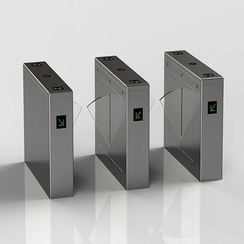 High Security Flap Ticket Turnstile Barrier Gate With Card Reader